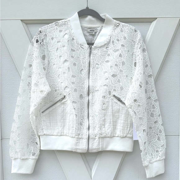 NWT Jason Wu Lace Bomber Jacket1